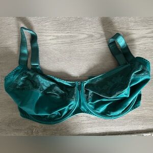 Fantasie Teal Satin Lace Bra